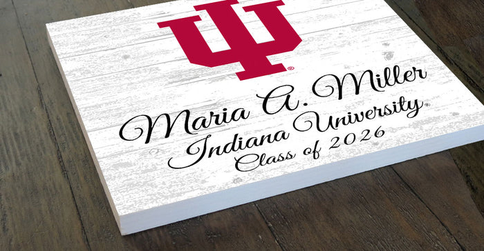 Personalized Indiana University Graduation Sign – Custom Name & Class Year Gift for Hoosiers Students, Alumni & Graduates