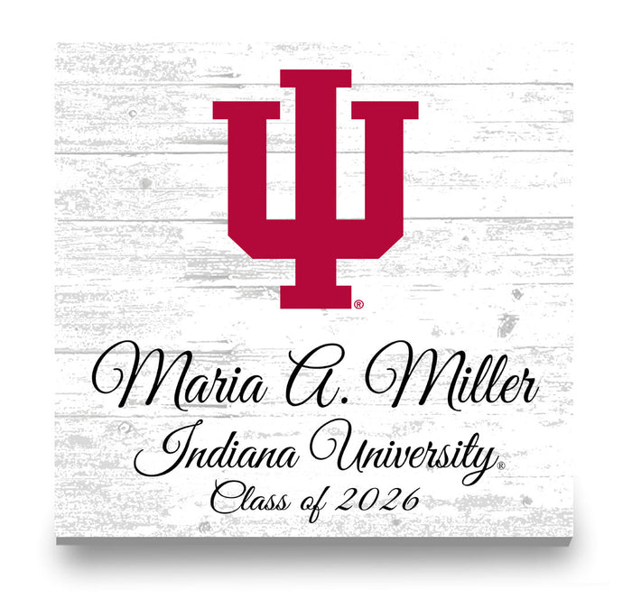 Personalized Indiana University Graduation Sign – Custom Name & Class Year Gift for Hoosiers Students, Alumni & Graduates