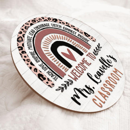 Personalized Name Teacher Classroom Signs Door Decor - Unique Teacher Gift Ideas