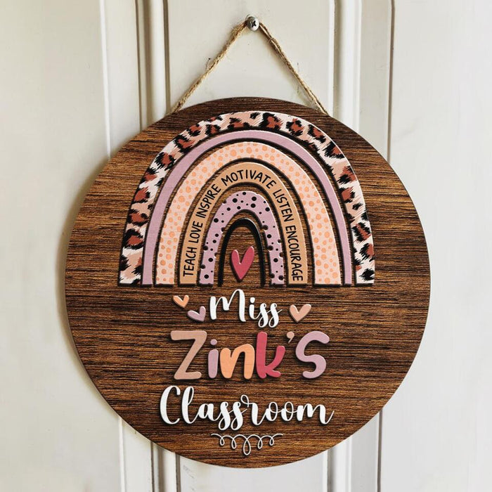Personalized Name Welcome Teacher Door Hangers - Best Christmas Gift Ideas For Teachers