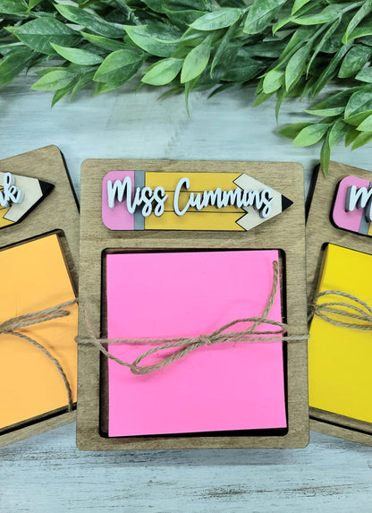 Personalized Post It Note Holder
