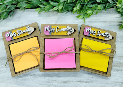 Personalized Post It Note Holder