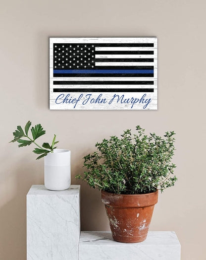 thin blue line sign law enforcement gift