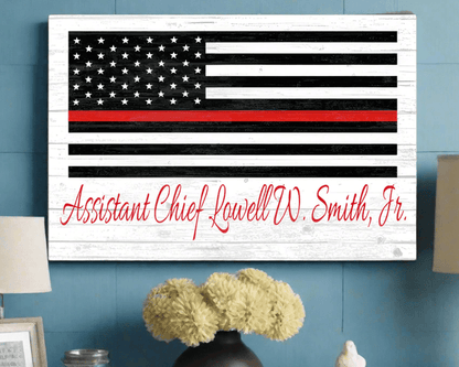 Thin Red Line Sign