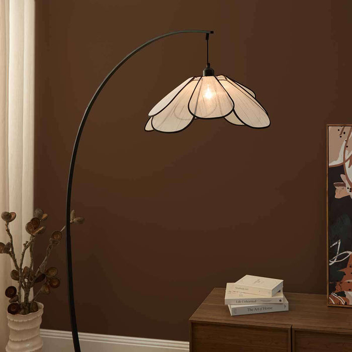 Petal Arched Marble Base Floor Lamp