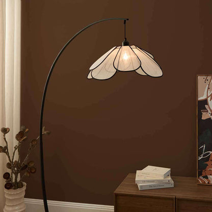 Petal Arched Marble Base Floor Lamp