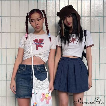 Plaid Graphic Stylish Baby Tee Top