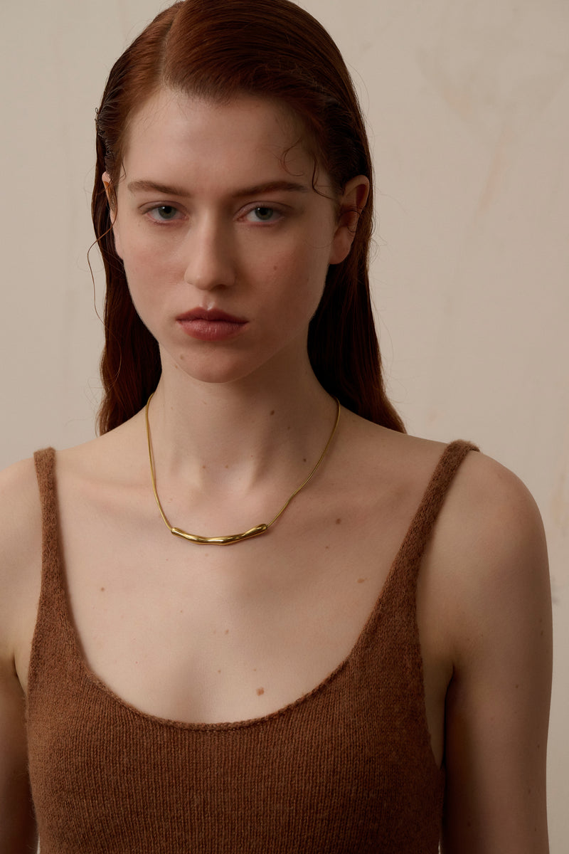Polished wavy necklace