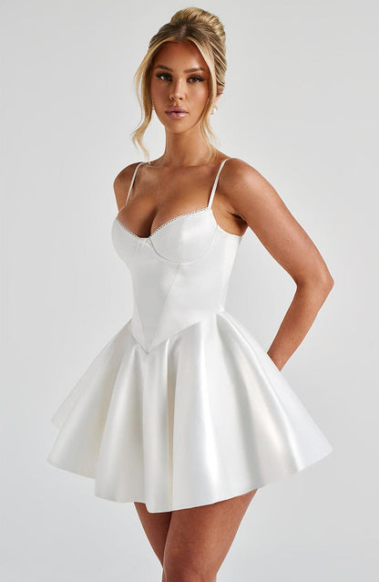Poppy Mini Dress - Ivory Dress Babyboo Fashion Premium Exclusive Design
