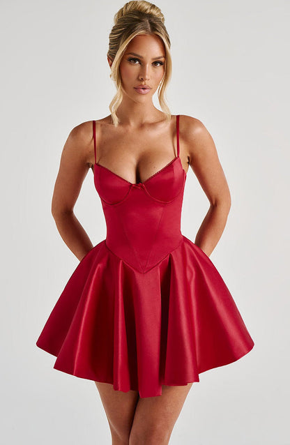 Poppy Mini Dress - Red Dress Babyboo Fashion Premium Exclusive Design