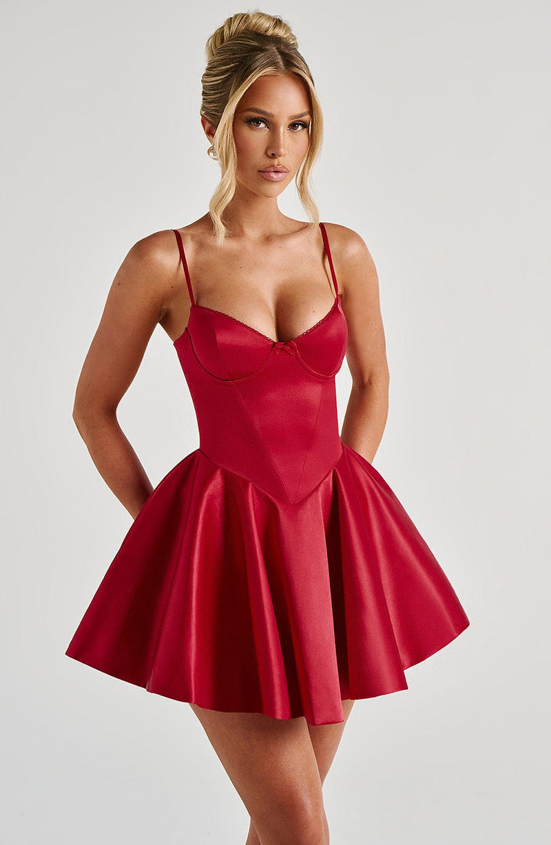 Poppy Mini Dress - Red Dress Babyboo Fashion Premium Exclusive Design