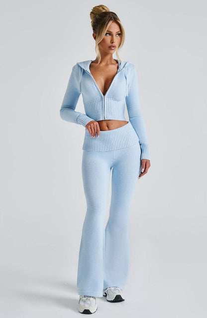 Portia Knit Pants - Baby Blue Pants Babyboo Fashion Premium Exclusive Design