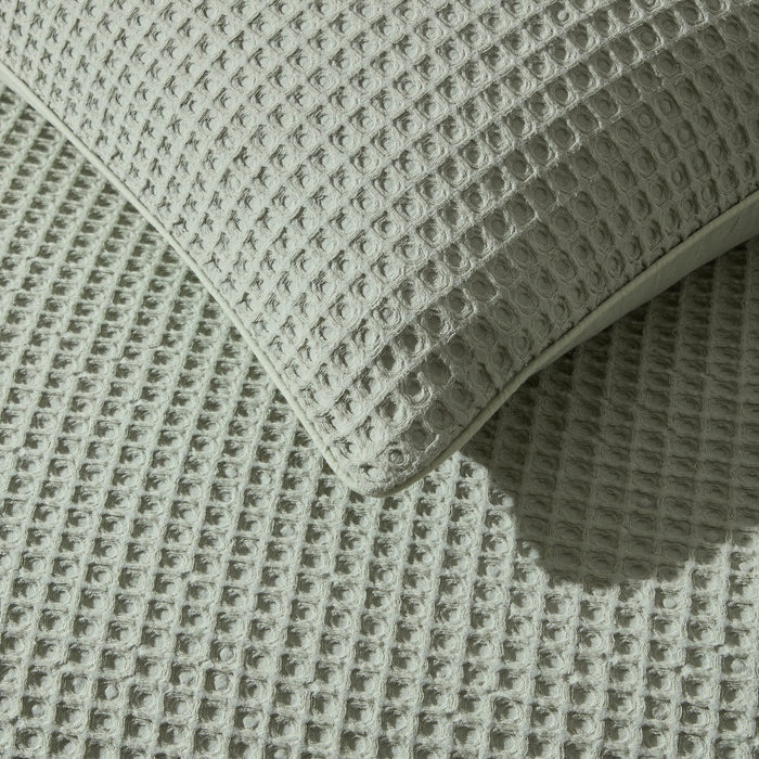 Pair of Portofino Waffle Pillowcases - 200 Thread Count - Cotton - Sage Green - DUSK