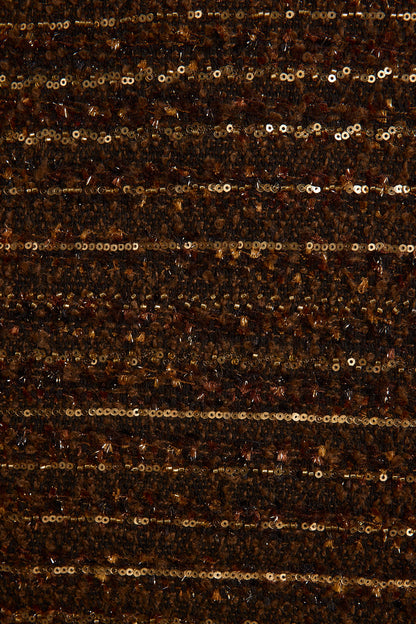 Additional view of the Prescott Mocha and Gold Micro Mini Skirt from a different perspective.