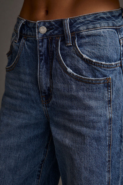 Presley Cuffed Straight Leg Denim styled in a complete look from an alternate angle.