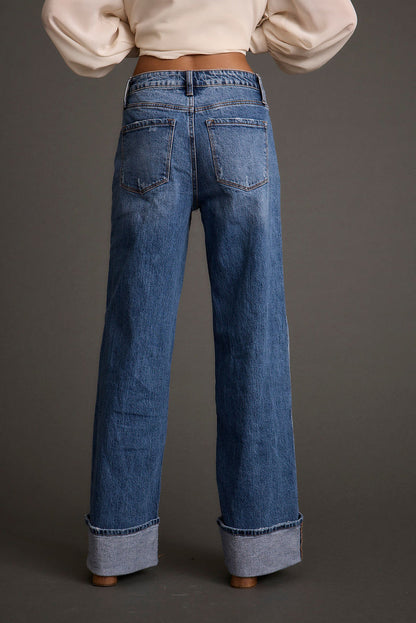 Full-length view of the pants showing the drape and movement.