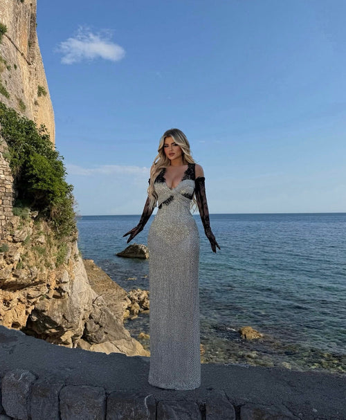 PRICE DIFFERENCE - GLAMOROUS EVENING GOWN