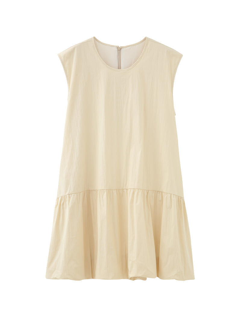 Puffball hem mini dress