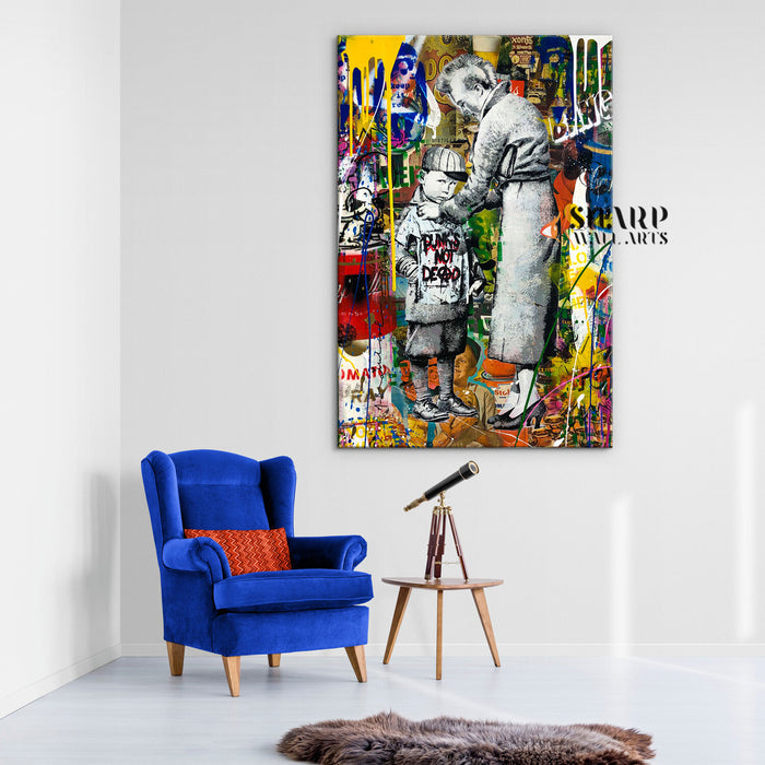 Punks Not Dead Canvas Wall Art