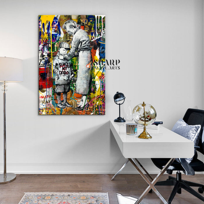 Punks Not Dead Canvas Wall Art