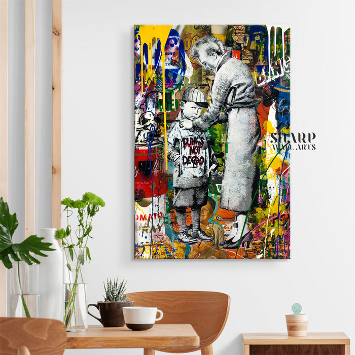 Punks Not Dead Canvas Wall Art
