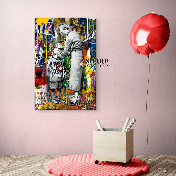 Punks Not Dead Canvas Wall Art