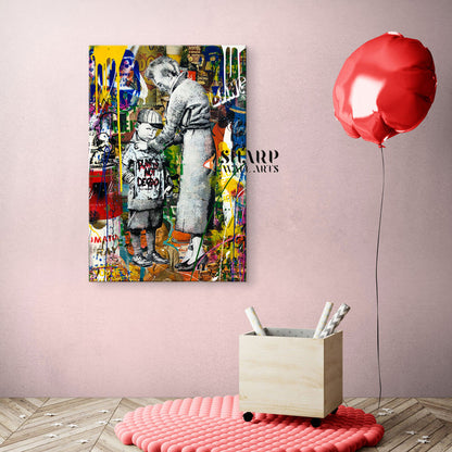 Punks Not Dead Canvas Wall Art