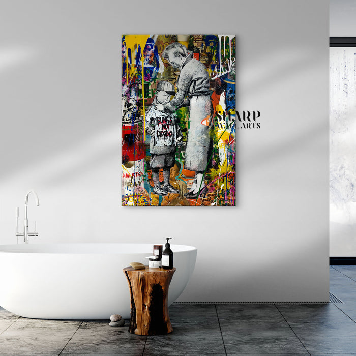 Punks Not Dead Canvas Wall Art