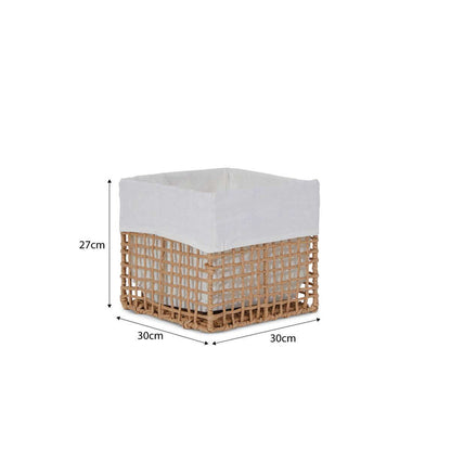 Rattan Look Cube Basket