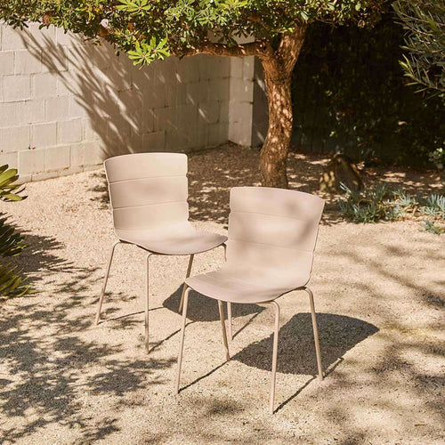 Ravello Indoor/Outdoor Dining Chair - Set of Two - Beige