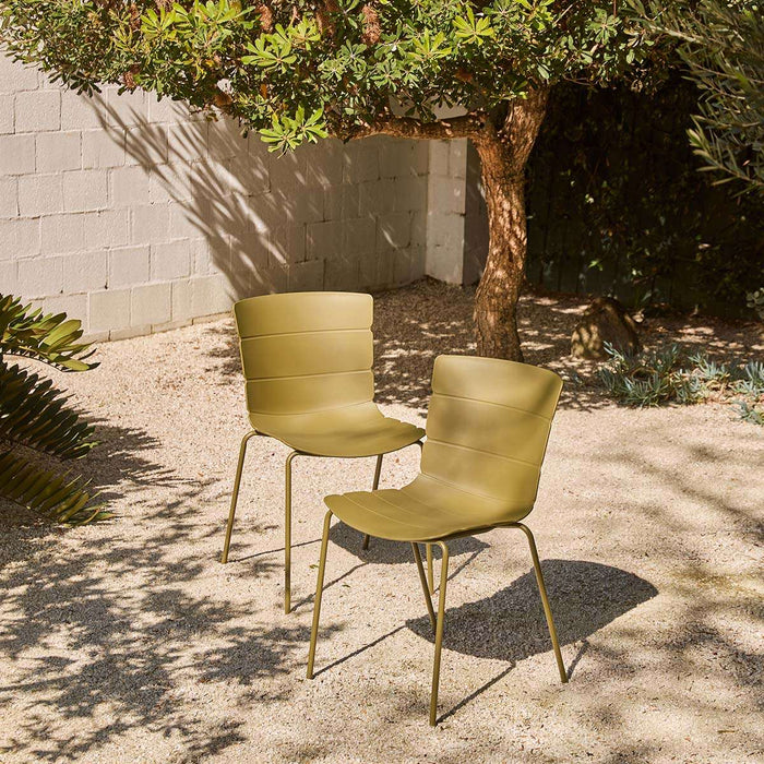 Ravello Indoor/Outdoor Dining Chair - Set of Two - Olive Green
