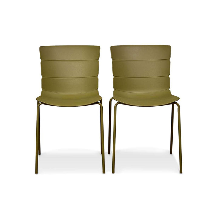 Ravello Indoor/Outdoor Dining Chair - Set of Two - Olive Green