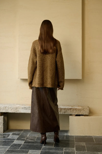 Raw edge cardigan