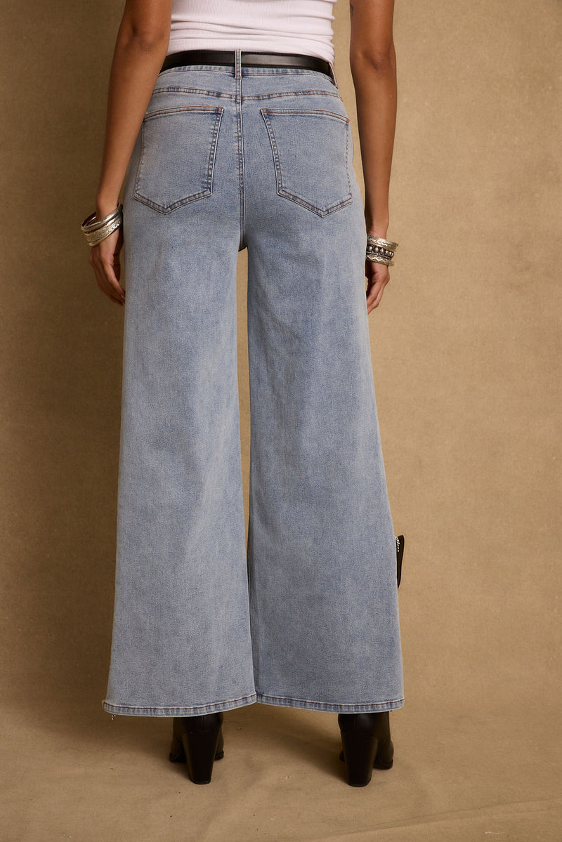 Close-up of the Renegade Diamonte Embellished Jeans showcasing the fabric texture and design details.