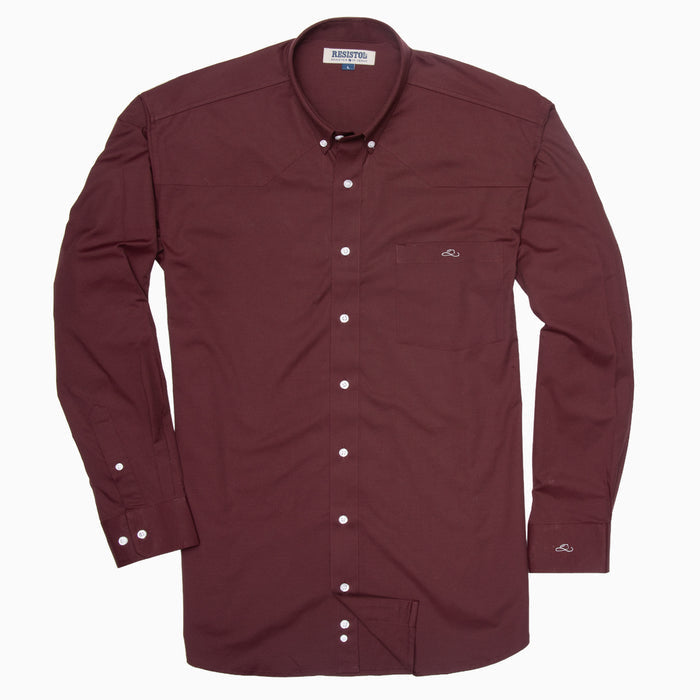 Resistol Dress Shirt - Wine - RESISTOL Cowboy Hats