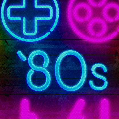 Retro Neon Gaming Sign Canvas Wall Art