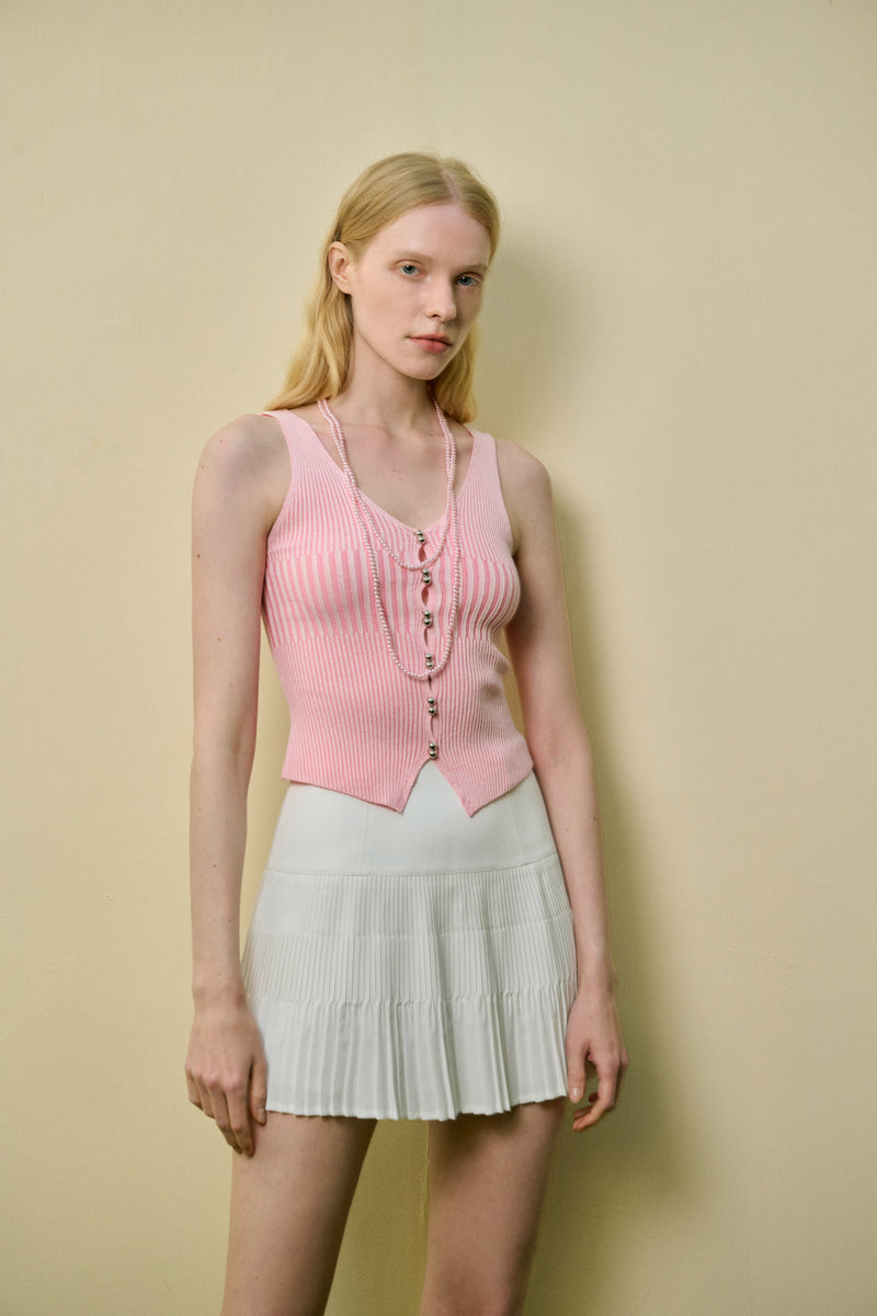 Ribbed slim fit tank