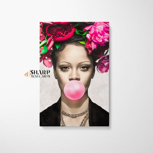 Rihanna Bubble Gum Wall Art Canvas