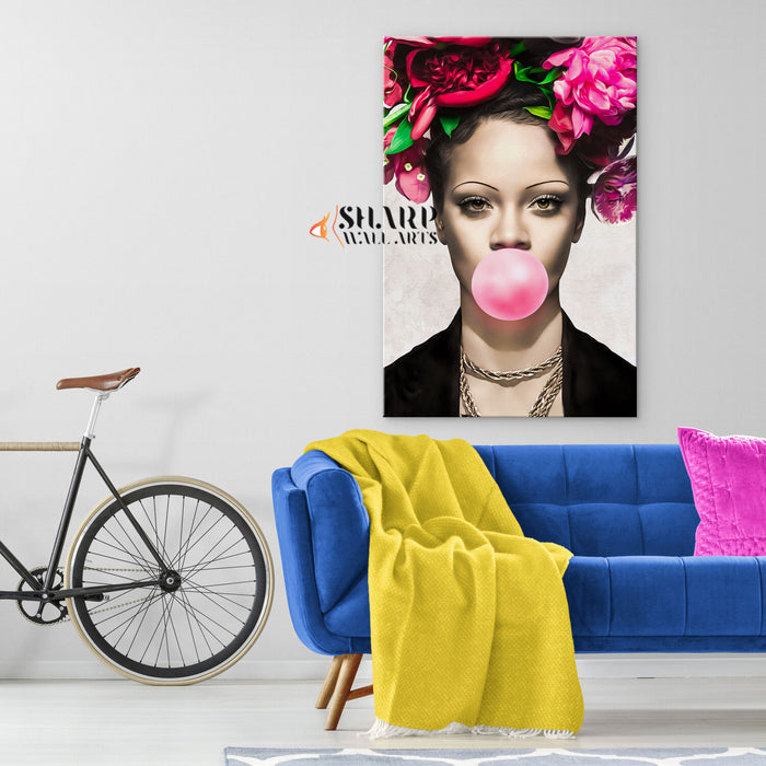 Rihanna Bubble Gum Wall Art Canvas