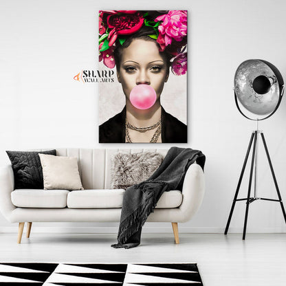 Rihanna Bubble Gum Wall Art Canvas
