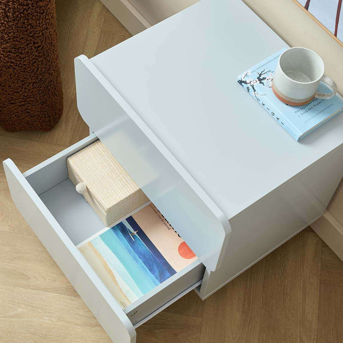 Robbie Two Drawer Bedside Table - Pale Blue