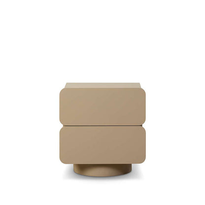 Robbie Two Drawer Bedside Table - Stone