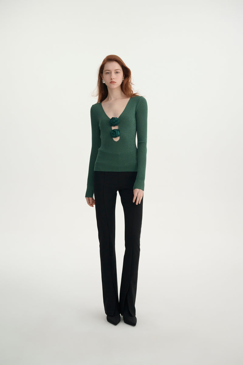 Rosette knit top