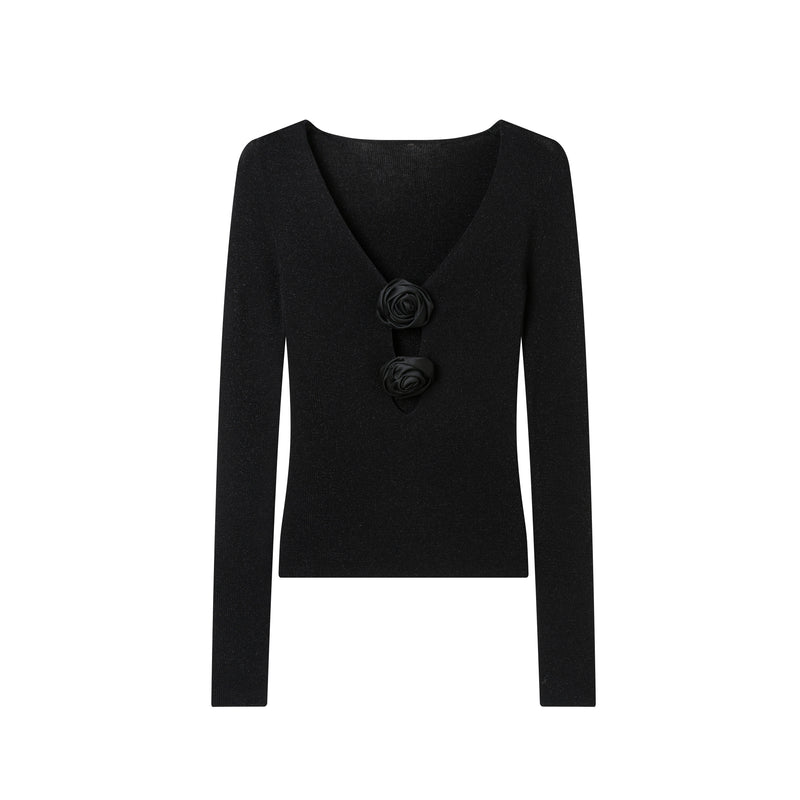 Rosette knit top