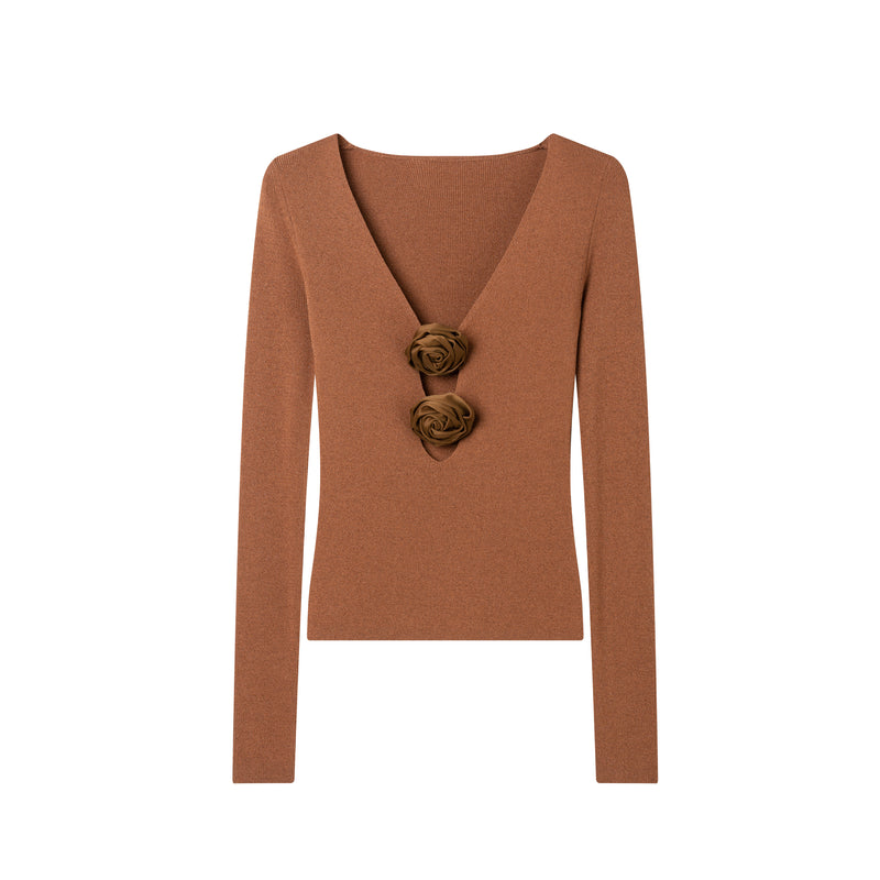 Rosette knit top