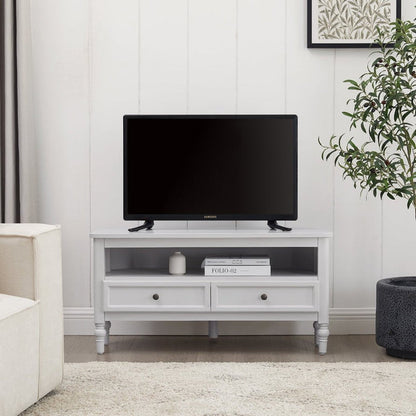 Ruby Corner TV Unit - Washed Stone - DUSK