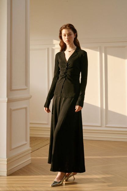 Ruched long sleeve set