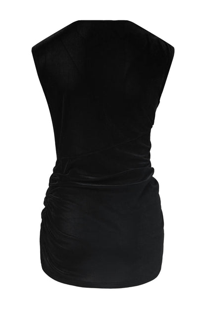 Ruched velvet top