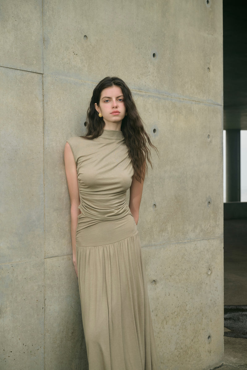 Ruched waist two-piece set