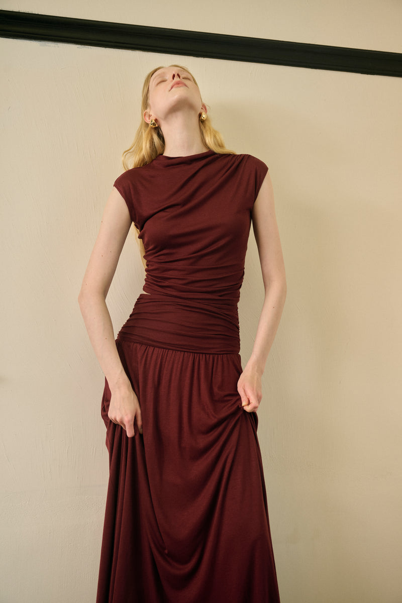 Ruched waist two-piece set